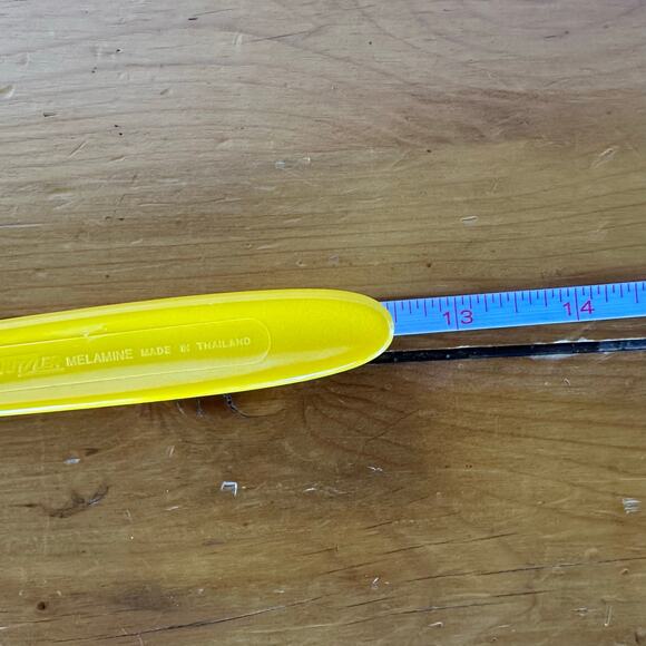 Preowned Hutzler Yellow Melamine Skimmer 12 Inch Non Stick Glossy  Finish  Spoon - Picture 3 of 9